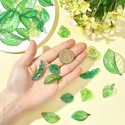 80Pcs 8 Colors UV Plating Acrylic Pendants&nbsp;OACR-YW0003-88