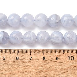 Natural Blue Lace Agate Beads Strands&nbsp;G-F222-30-10mm-01A