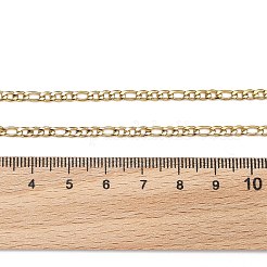 Ion Plating(IP) 304 Stainless Steel Figaro Chain Bracelets&nbsp;BJEW-L634-04A-G