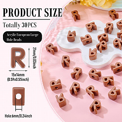 Opaque Acrylic European Beads&nbsp;OACR-TAC0019-006R