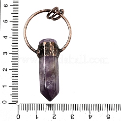 Natural Amethyst Faceted Pointed Bullet Big Pendants&nbsp;G-Q350-05B