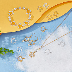 60Pcs 2 Colors Alloy Open Back Bezel Pendants&nbsp;FIND-PH0010-03