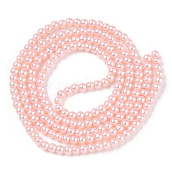 Baking Paint Pearlized Glass Pearl Round Bead Strands&nbsp;X-HY-Q003-4mm-05