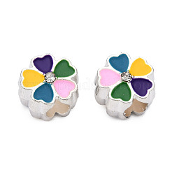 Alloy Enamel European Beads&nbsp;MPDL-T005-005F-RS