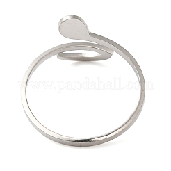 Non-Tarnish 304 Stainless Steel Open Cuff Rings for Women&nbsp;RJEW-N048-05P