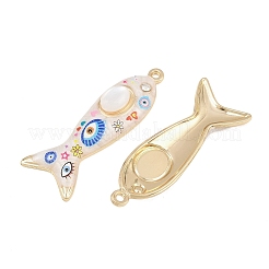 Printed Alloy Enamel Pendants&nbsp;RB-CBAA915-02G