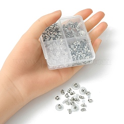 430Pcs 5 Style Iron & Plastic Ear Nuts&nbsp;IFIN-YW0003-03P