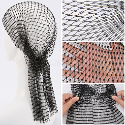 2Pcs 2 Colors Polyester Rhinestone Mesh Headpiece Cap for Women&nbsp;AJEW-CY0001-64