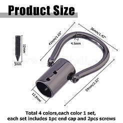 4 Sets 4 Colors Alloy Suspension Clasps&nbsp;FIND-HS0002-27