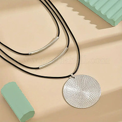 Ethnic Style Disc Alloy Pendant Necklaces&nbsp;FS-WGACE74-02