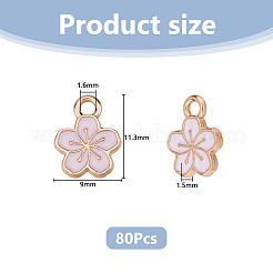 80Pcs Alloy Enamel Charms&nbsp;ENAM-DC0002-17B