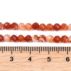 Natural Red Banded Agate Beads Strands&nbsp;G-B175-D22-4mm