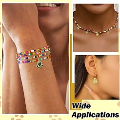 8Pcs 8 Colors Brass Pave Cubic Zirconia Paw Print Charms&nbsp;KK-CJ0003-87