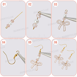 DIY Bowknot Dangle Earring Making Kits&nbsp;DIY-SC0031-83