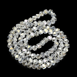 AB Color Plated Glass Beads&nbsp;EGLA-L018-B-AB08