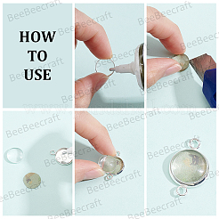 200Pcs Transparent Glass Cabochons&nbsp;GGLA-BBC0001-06