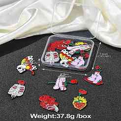 12Pcs 6 Styles Halloween Printed Acrylic Pendants&nbsp;SACR-CJ0001-70