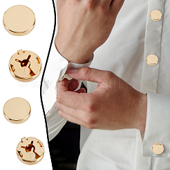 8Pcs 2 Styles Alloy Cufflinks&nbsp;BUTT-GA0001-34G