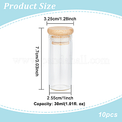 Transparent Glass Bottle&nbsp;CON-WH0092-34C