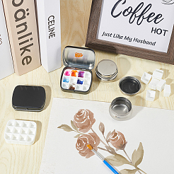 2 Sets Iron Watercolor Paints & Nail Polish Tins Storage Box&nbsp;MRMJ-BC0003-46