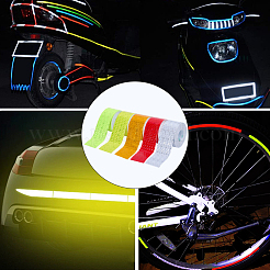5 Rolls 5 Colors PET & PVC AUMO-mate Car Reflective Strip Sticker&nbsp;AJEW-SP0002-18