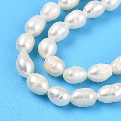 Natural Cultured Freshwater Pearl Beads Strands&nbsp;PEAR-N012-04V-01