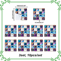 10 Sheets PVC Self Adhesive Mosaic Tile Stickers&nbsp;FIND-WH0145-99