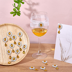 16Pcs Alloy Rhinestone Cabochons&nbsp;ALRI-FG0001-05E