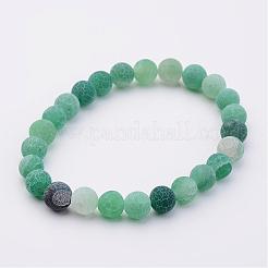 Natural Weathered Agate(Dyed) Stretch Beads Bracelets&nbsp;BJEW-JB02513