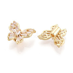 Brass Micro Pave Cubic Zirconia Beads&nbsp;KK-N276-08G