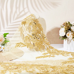 2 Yards Polyester Embroidery Flower Lace Trim&nbsp;DIY-WH0661-27D