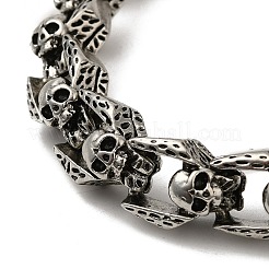 Tibetan Style Alloy Skull Link Chain Bracelet for Men&nbsp;WG20047-01