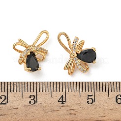 Brass Micro Pave Cubic Zirconia Pendants&nbsp;KK-Z136-58G-02