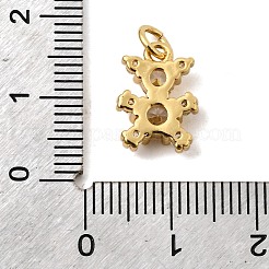 Brass Micro Pave Cubic Zirconia Pendants&nbsp;KK-I360-001G