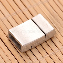 Tarnish Resistant 304 Stainless Steel Magnetic Clasps with Glue-in Ends&nbsp;STAS-G140-42B