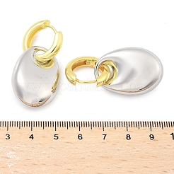 Oval Brass Hoop Earrings for Women&nbsp;EJEW-U057-06A-04GP