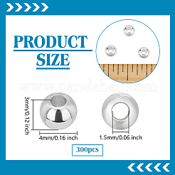300Pcs Rack Plating Brass Spacer Beads&nbsp;KK-PH0012-43B-S