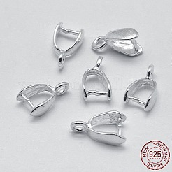 Anti-Tarnish Rhodium Plated 925 Sterling Silver Pendant Bails&nbsp;STER-E050-01P