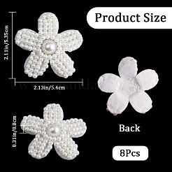 Acrylic Imitation Pearl Beaded Appliques&nbsp;LS-DIY-WH0320-14
