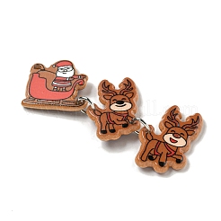 Christmas Acrylic Iron Pendants&nbsp;MACR-U005-10B