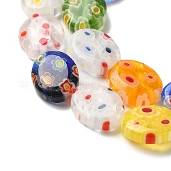Handmade Millefiori Glass Heart Bead Strands&nbsp;LK-U001-01