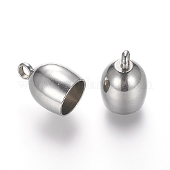 Tarnish Resistant 304 Stainless Steel Cord Ends&nbsp;STAS-E136-62