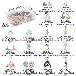 40Pcs 20 Styles Sea Animals Alloy Enamel Pendants&nbsp;ENAM-FS0003-49