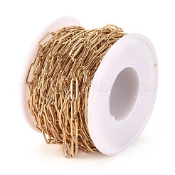 PVD Vacuum Plating 304 Stainless Steel Paperclip Chains&nbsp;CHS-L022-02B-G