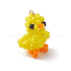 Glass Seed Beaded Duck Pendants&nbsp;PALLOY-MZ01100