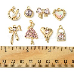 18Pcs 8 Styles Alloy Glass & Resin Pendants&nbsp;DIY-FS0005-36