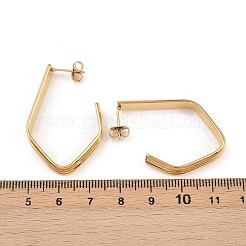 304 Stainless Steel Polygon Stud Earrings&nbsp;EJEW-P324-12G