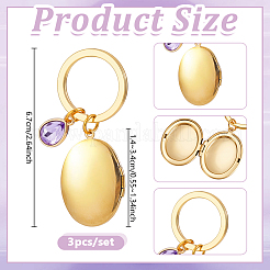 3Pcs Stainless Steel Locket Pendants&nbsp;KEYC-NB00032