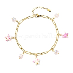 Dyed Synthetic Turquoise Beads Anklets For Women&nbsp;AJEW-AN00799