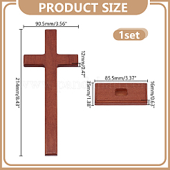 1Pc Wood Cross Display Decorations&nbsp;AJEW-HY0002-77